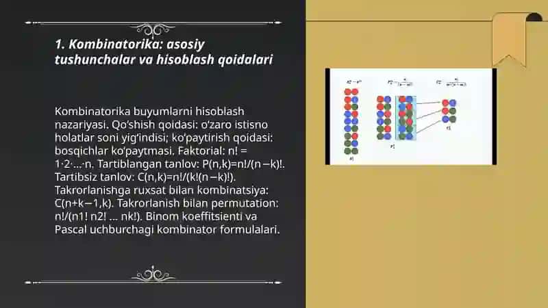 Kombinatorika elementlari. Kombinatorika masalalari 3