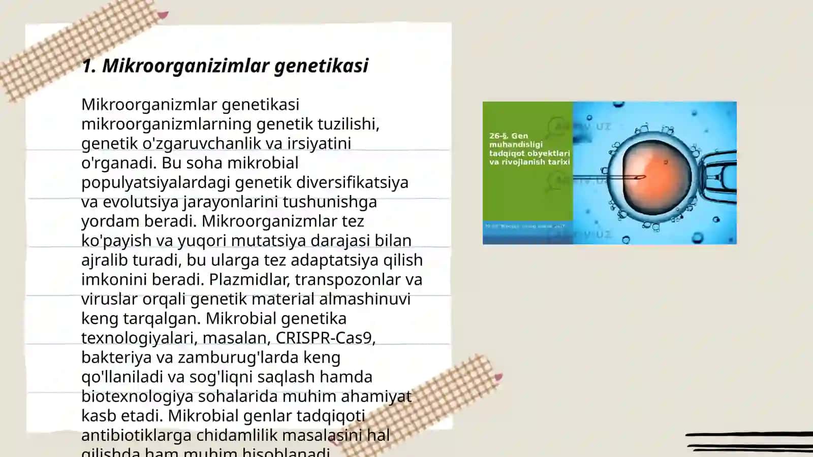 Mikroorganizimlarning o'zgaruvchanligi va irsiyati 3