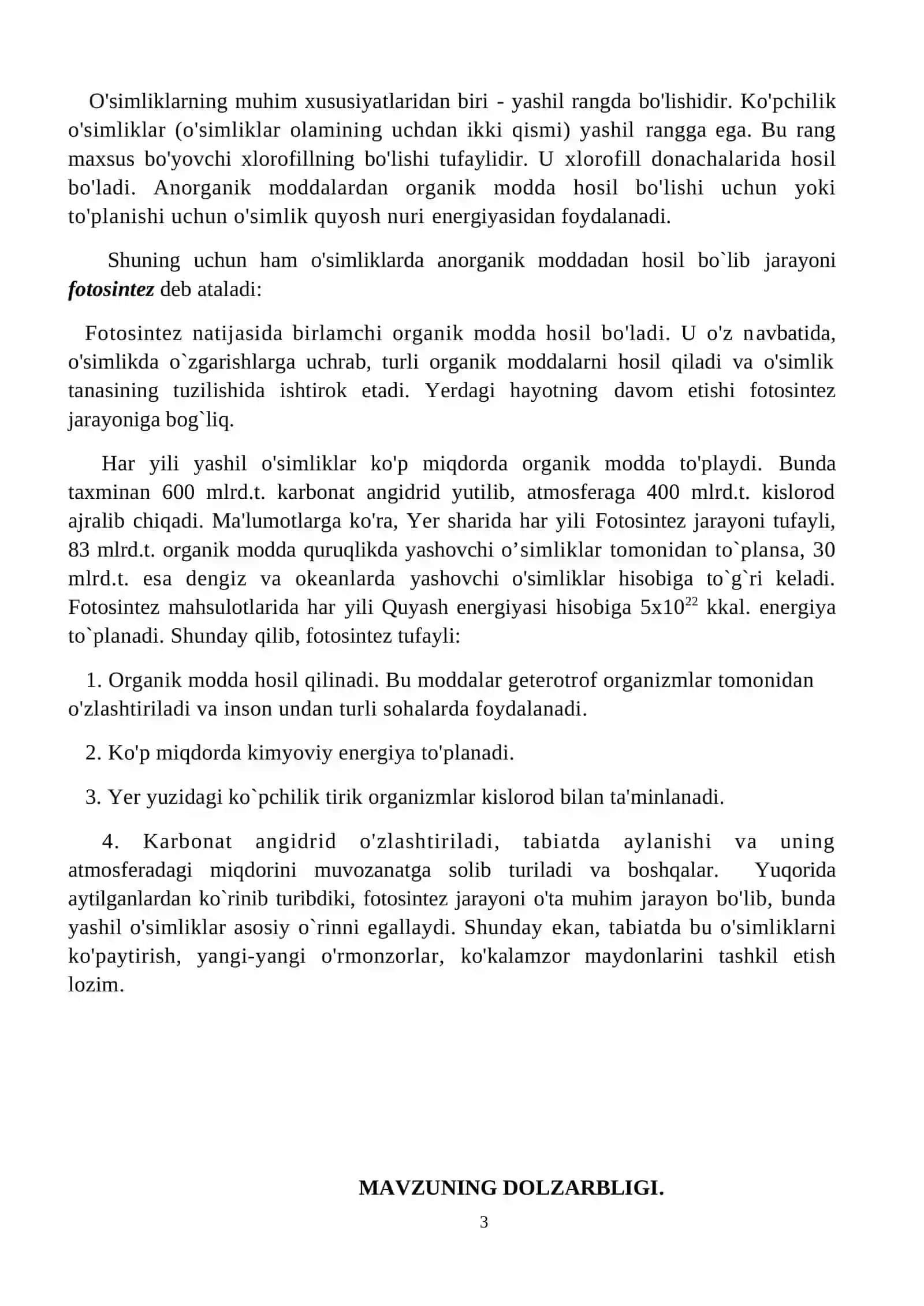 Timiryazev va hozirgi zamon olimlarining fotosintez haqidagi ishlari 3
