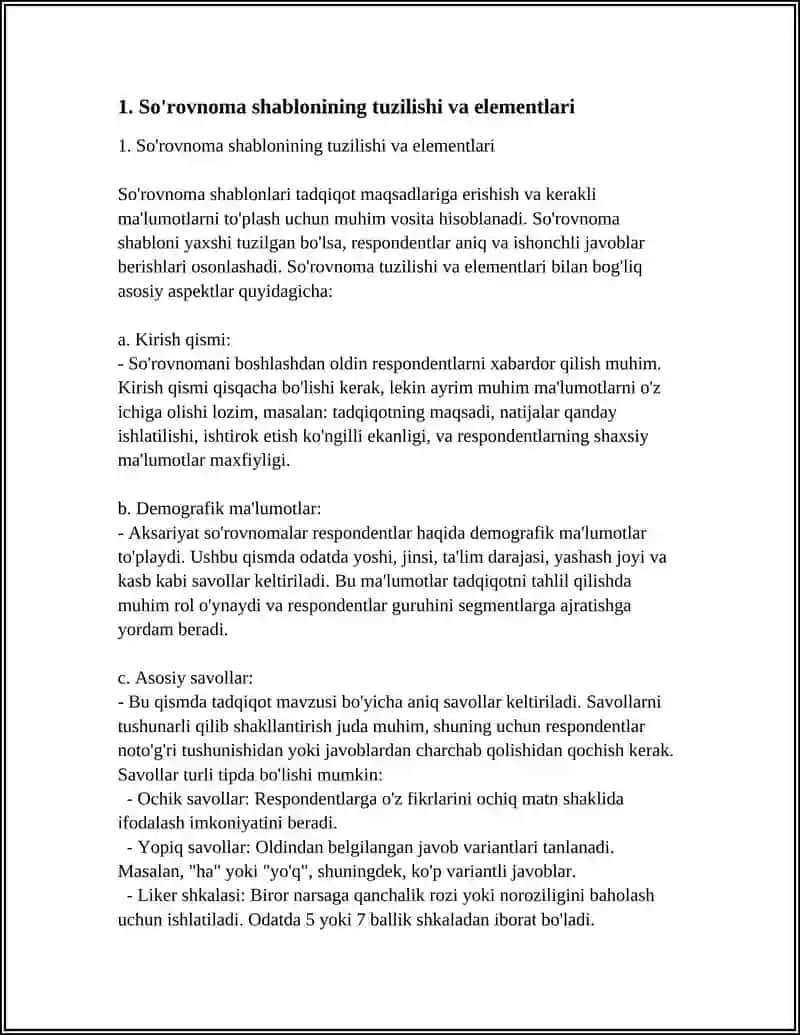 SHABLONLAR ASOSIDA SOʻROVNOMA BLANKALARINI TAYYORLASH 3