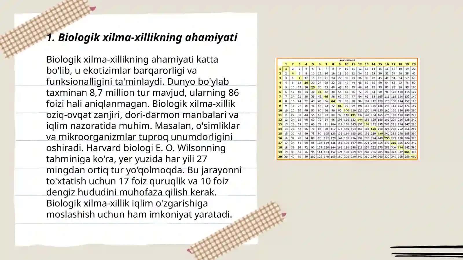 Biologik xilma xillik va ekotizimlar 3