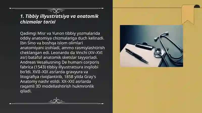 Tibbiy illyustratsiya va anatomik chizmalar tarixi 3