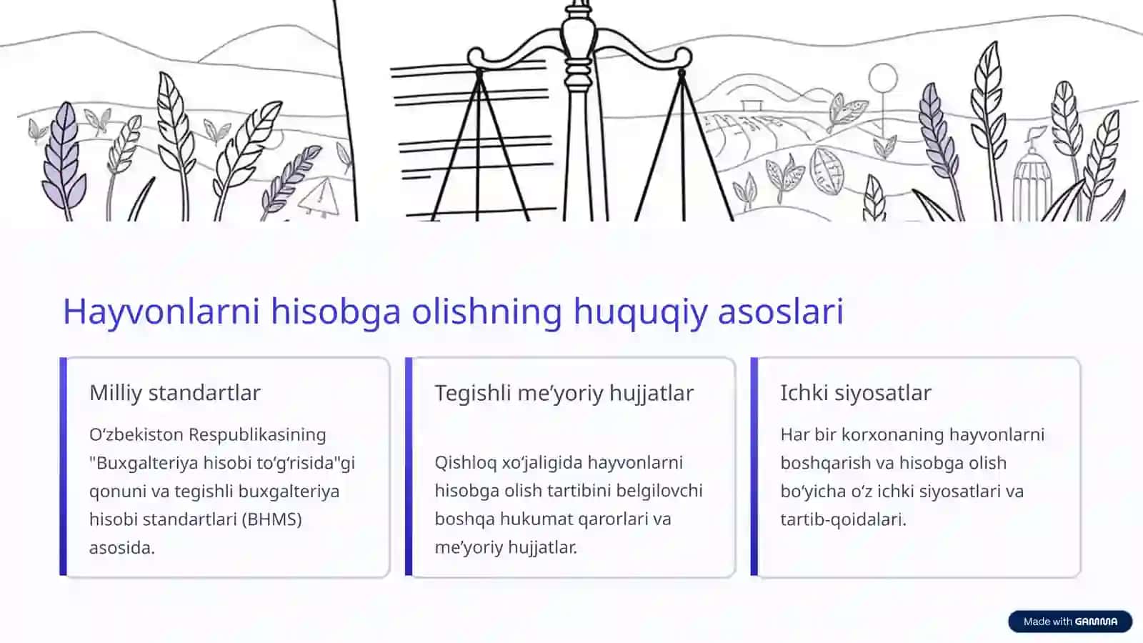 O‘stirishdagi va boquvdagi hayvоnlarni hisоbga оlishni tеkshirish 3