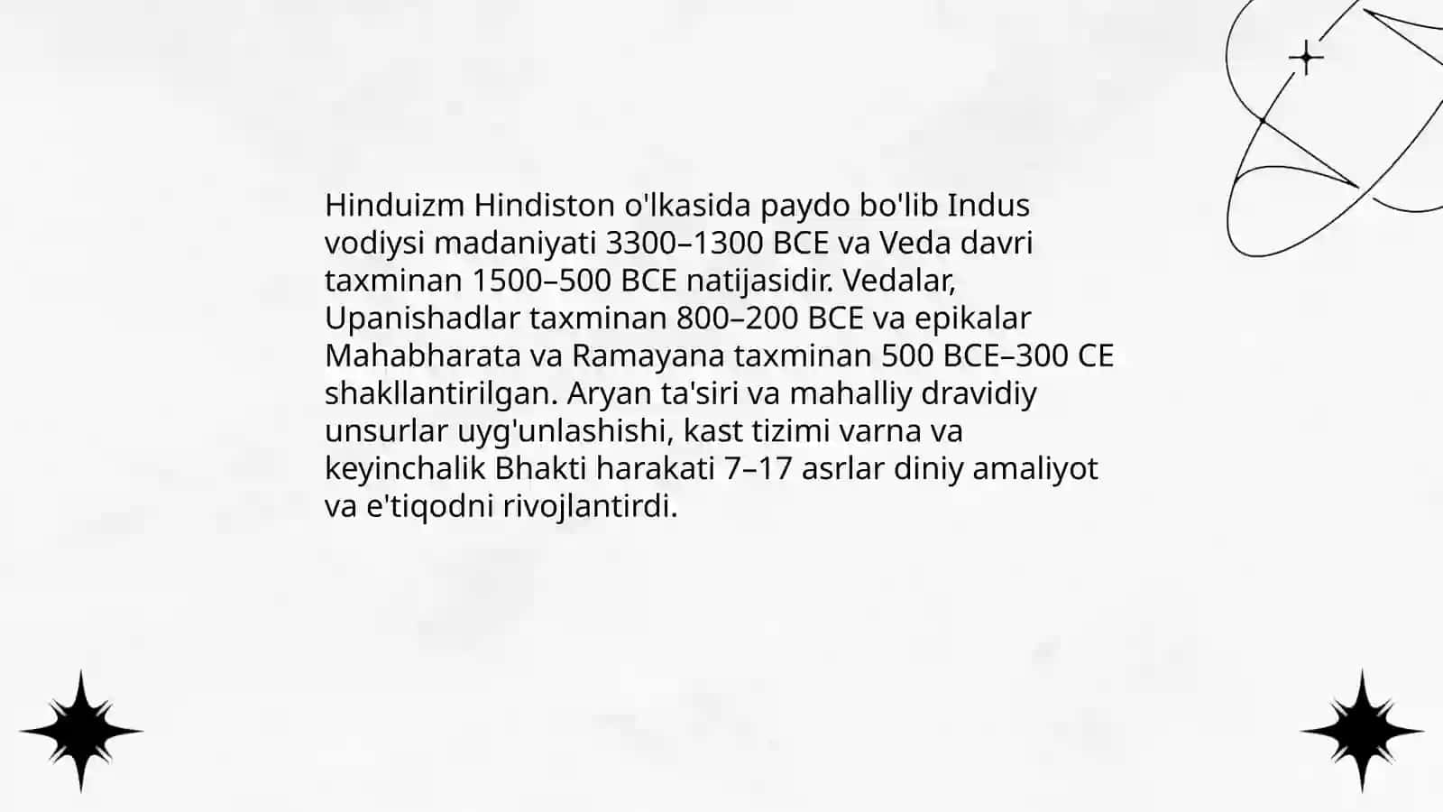 Milliy dinlar.Hinduizm dinining mazmun mohiyati 3