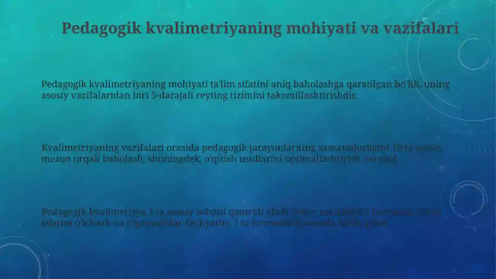 Pedagogik kvalimetriya fanining nazariy metodologik asoslari 3
