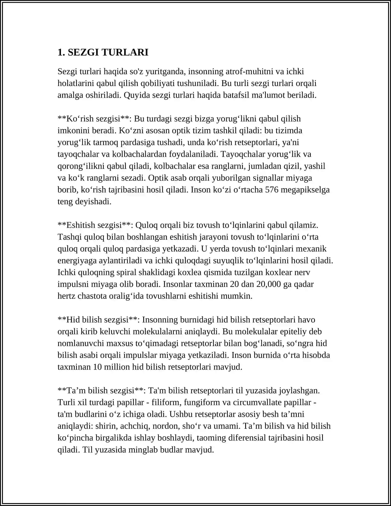 SEZGILAR HAQIDA UMUMIY TUSHUNCHA 3
