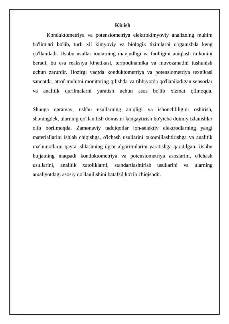 Konduktometriya va Potensiometriya Asoslari 3