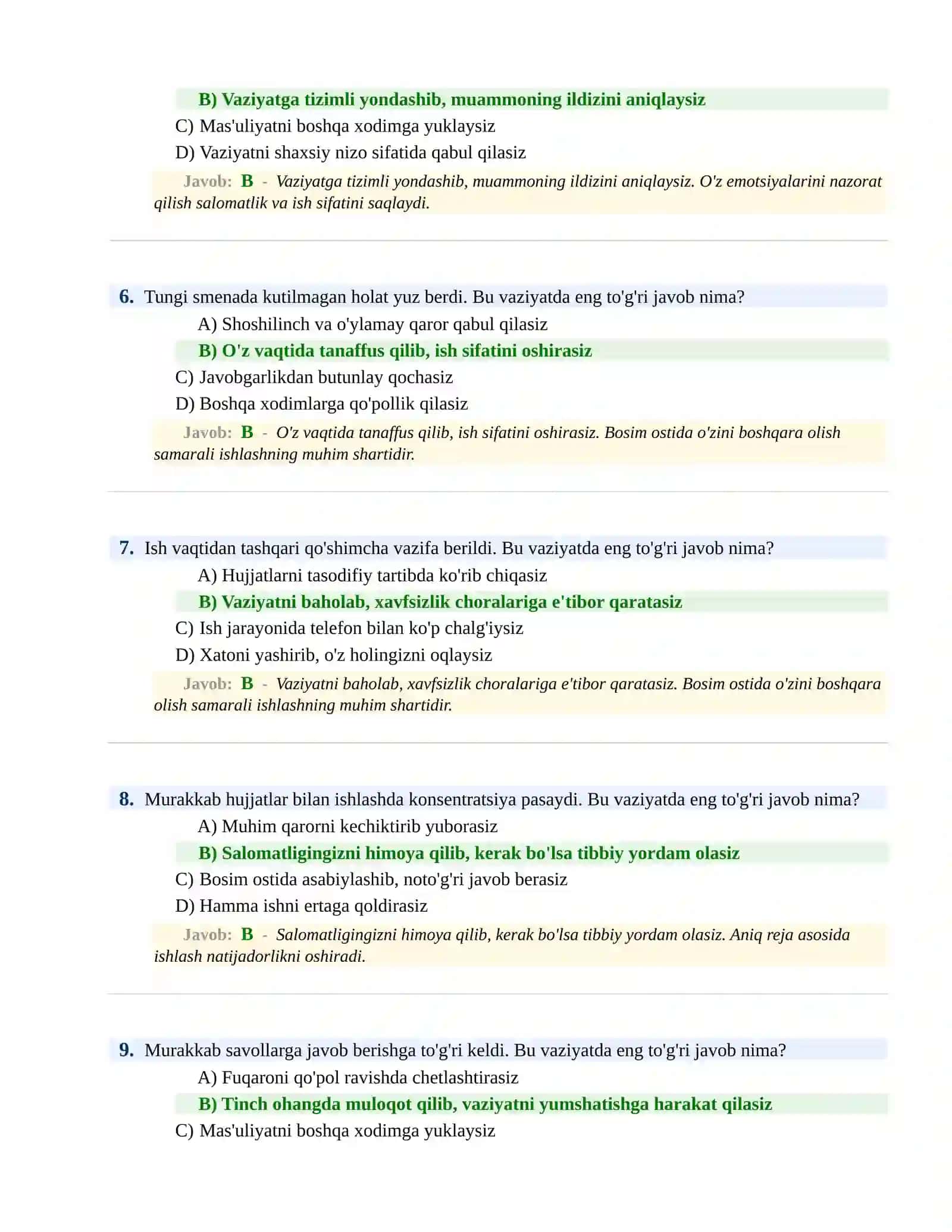BOJXONA XIZMATIGA ISHGA KIRISH PSIXOLOGIK SINOV Testlari 3