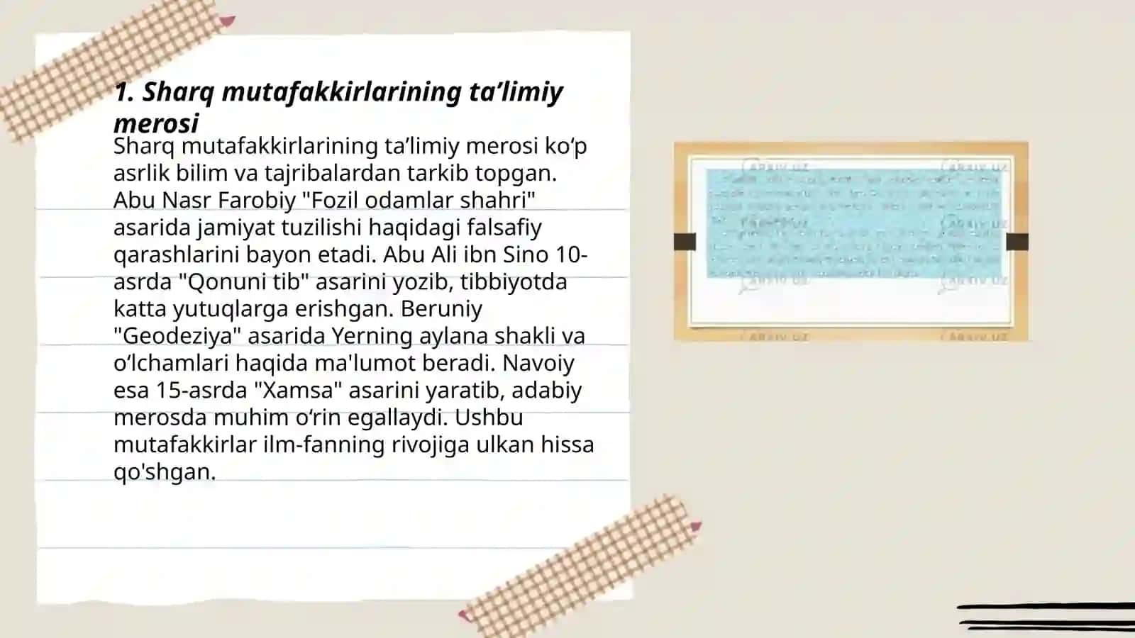 Sharq mutafakkirlarining taʼlimiy merosi 3