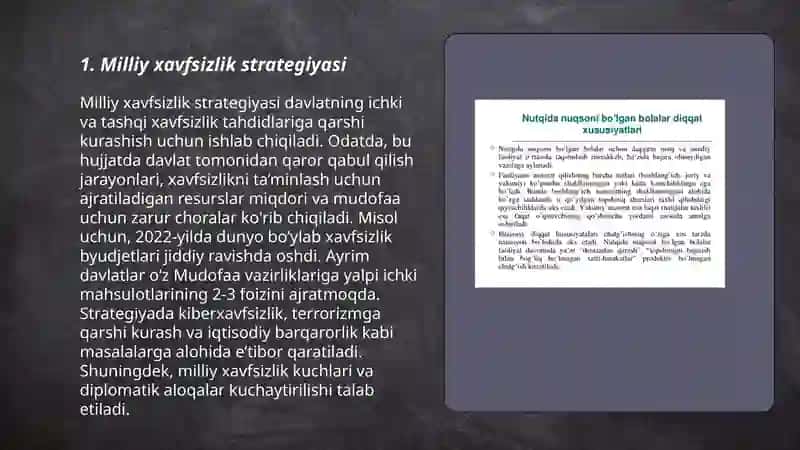 Milliy xavfsizlik strategiyasi 3