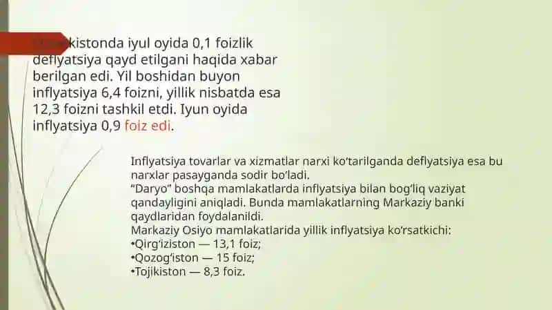 Inflatsiya darajasi statistik tahlili 3