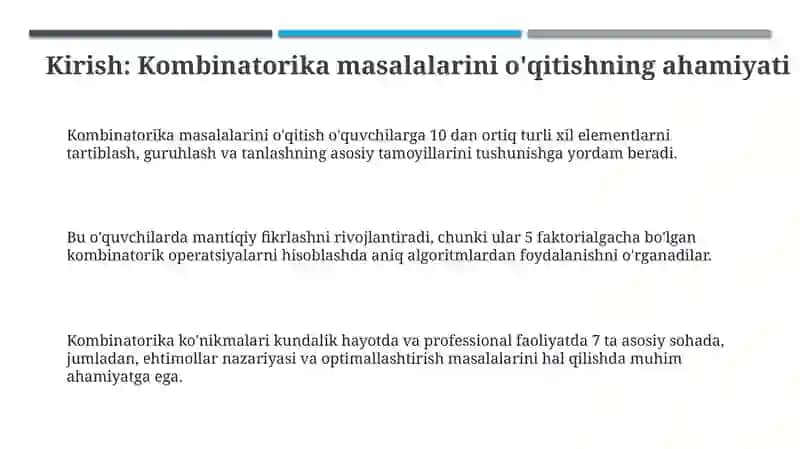 Maktabda oʻquvchilarni kombinatorik masalarni yechishga oʻrgatish metodikasi 3