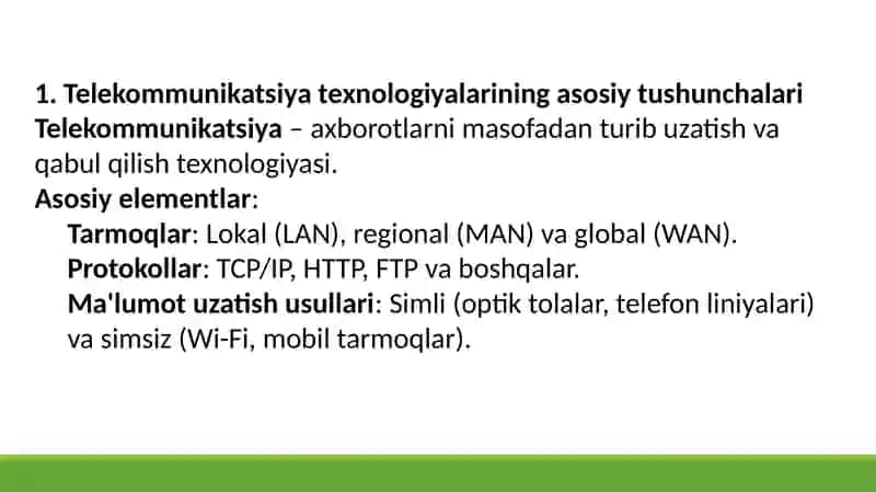 IQTISODIY AXBOROT TIZIMLARIDA TELEKOMMUNIKATSIYA TEXNOLOGIYALARI 3
