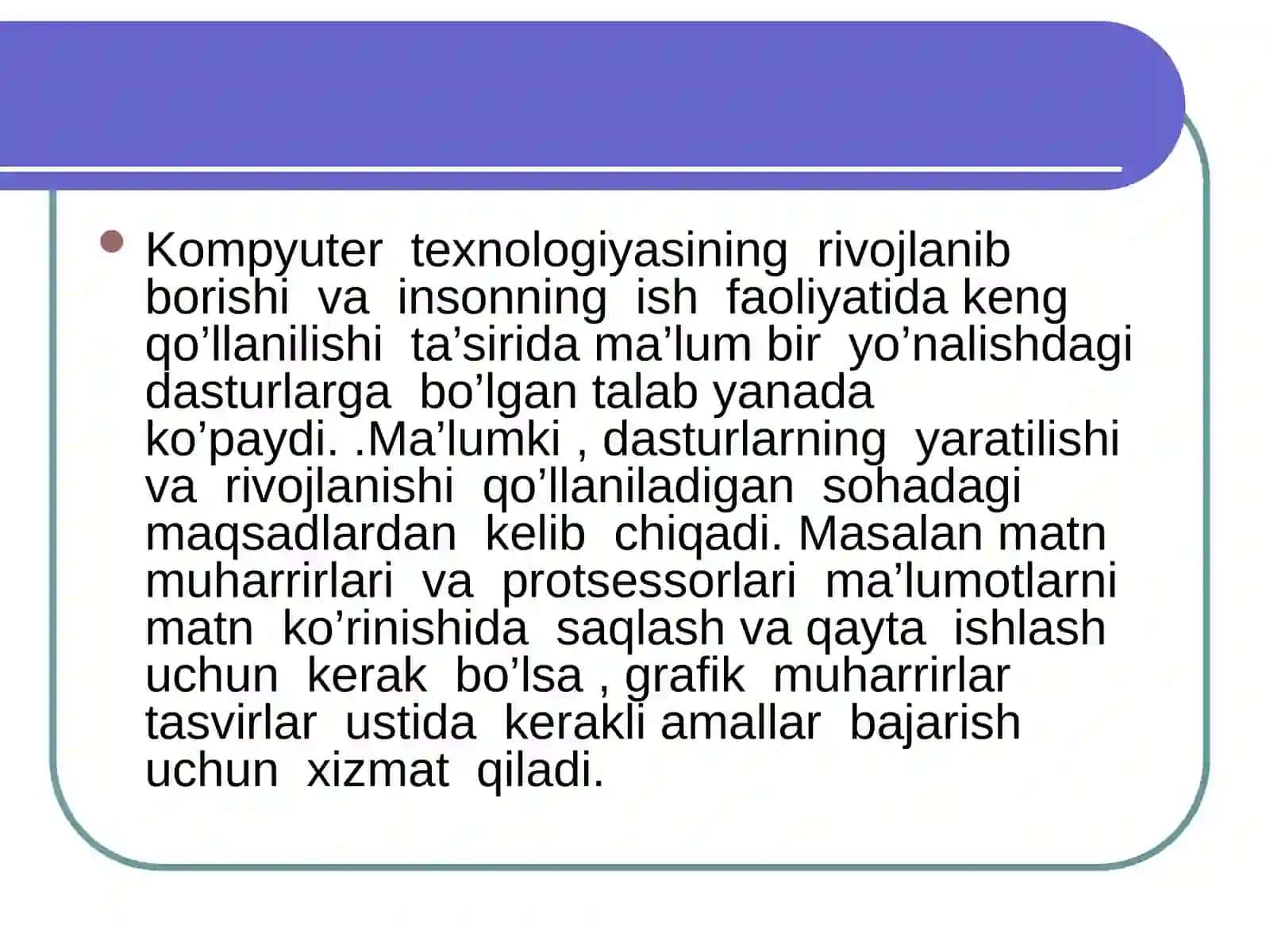 Jadvalli protsessor bilan ishlash.ppt 3