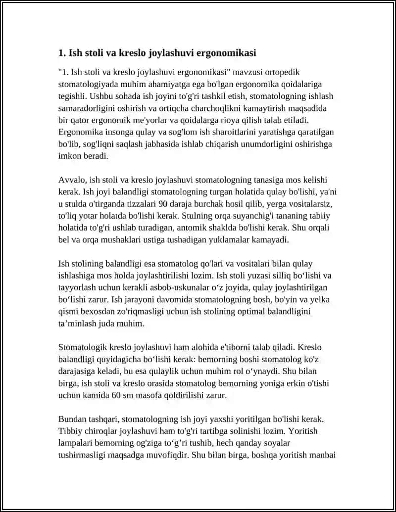 ORTOPEDIK STOMATOLOGIYADA ERGONOMIKA QOIDALARI 3
