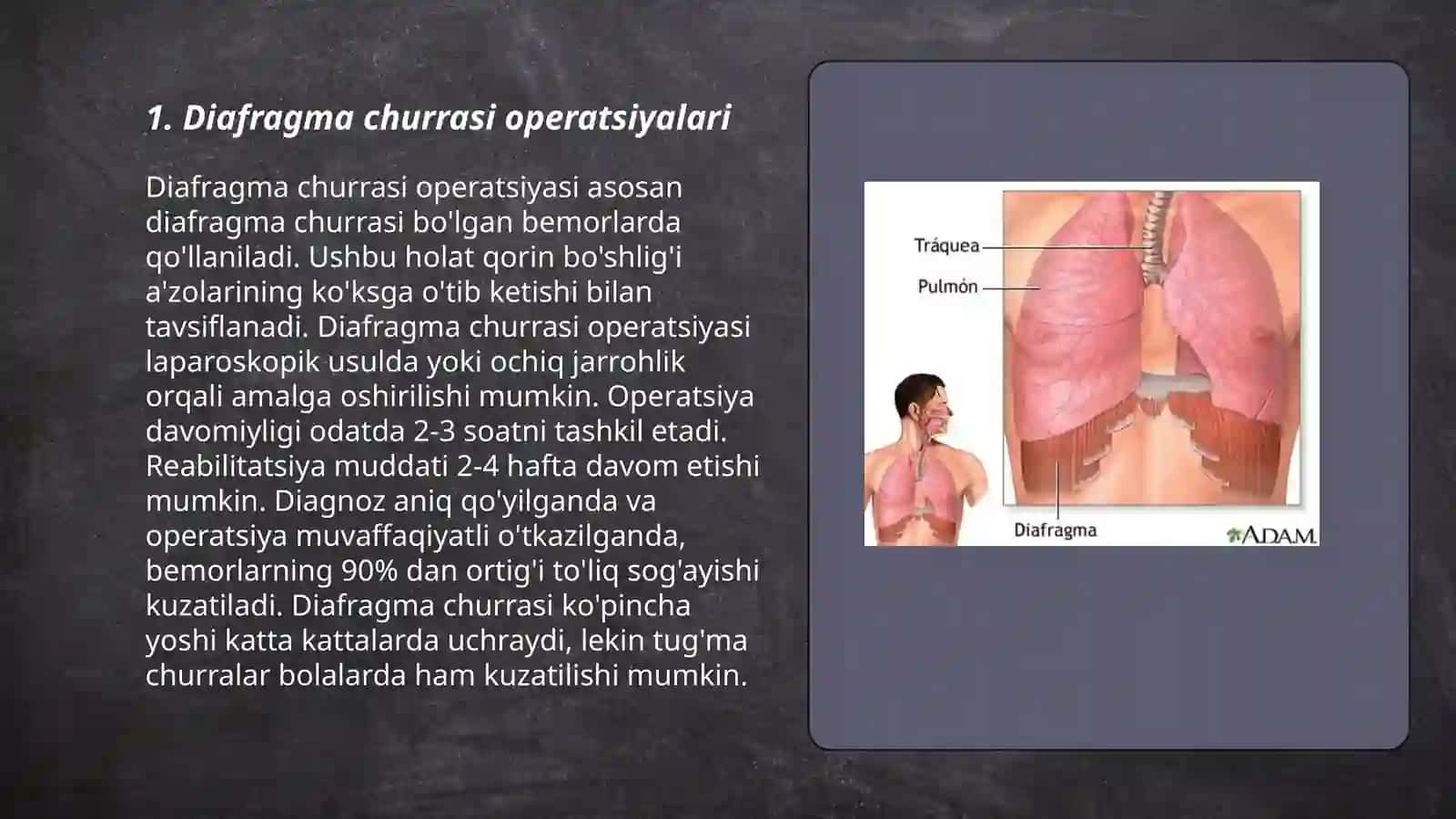 Diafragmaning tug'ma va orttirilgan nuqsonlarida bajariladigan operatsiyalar 3