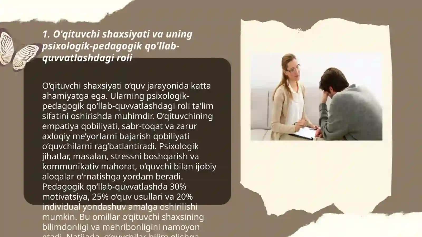 O'qituvchi shaxsiyati va uning psixologik-pedagogik qo'llab-quvvatlashdagi roli 3