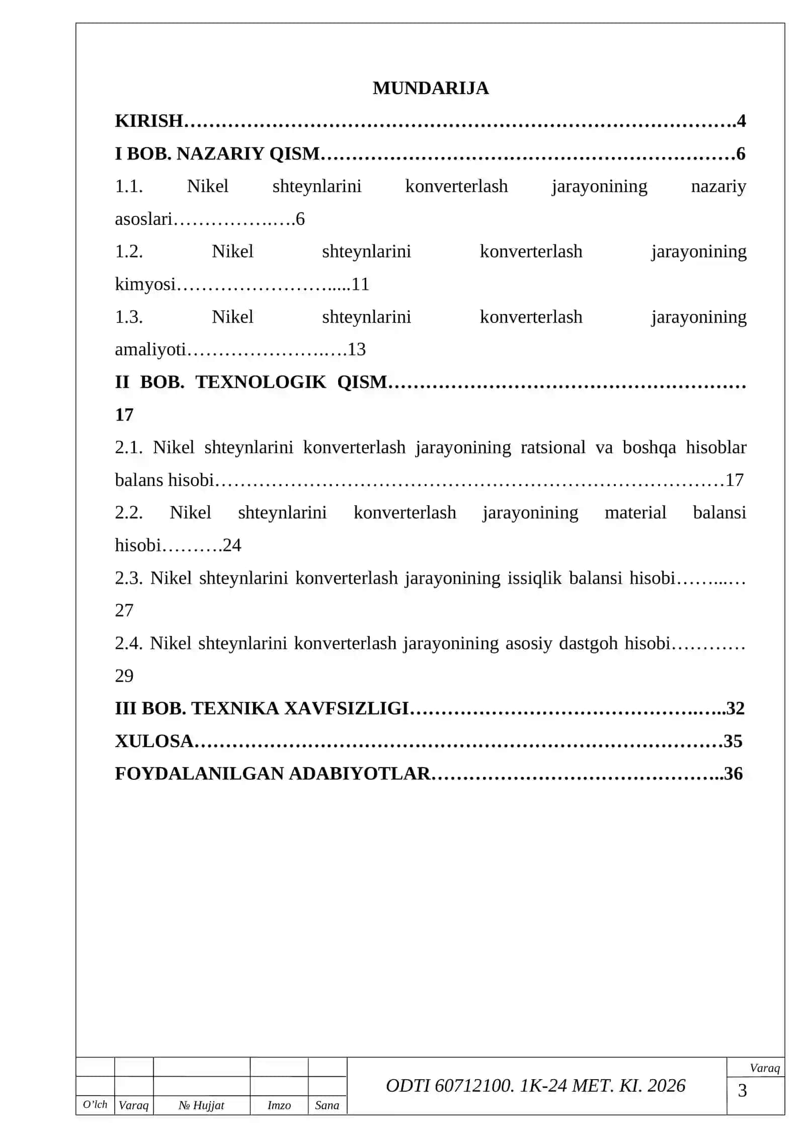 Nikel shteynlarini konverterlash jarayoni amaliyoti 3
