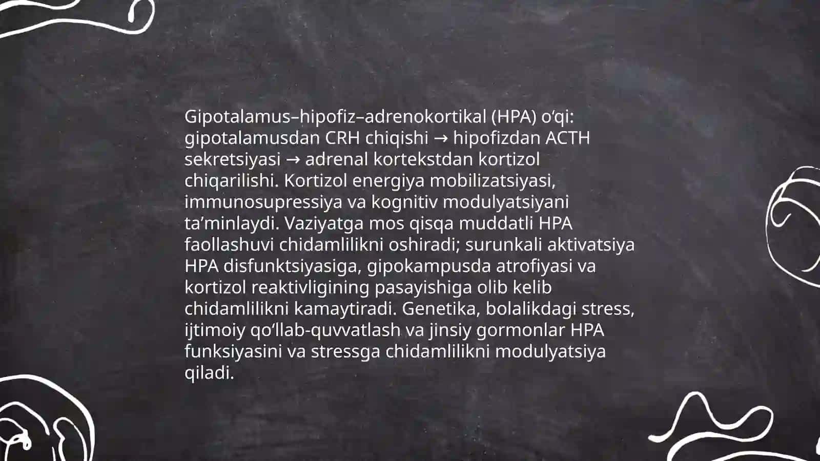 Stressga chidamlilik va moslashuvning fiziologik mexanizmlari 3