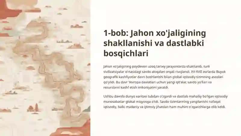 Jahon xo'jaligining rivojlanish bosqichlari 3