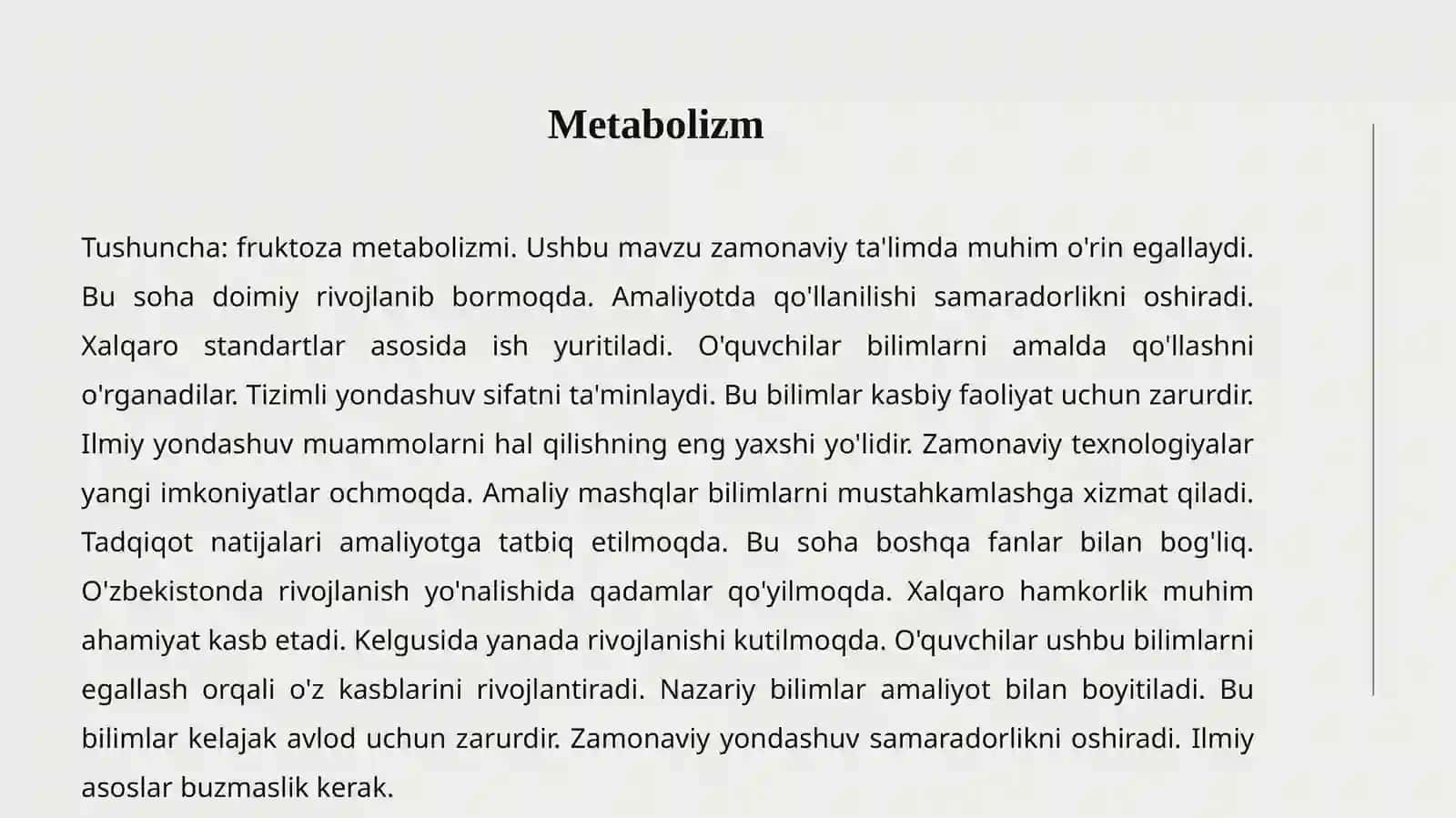 FRUKTOZA ALMASHINUVI 3