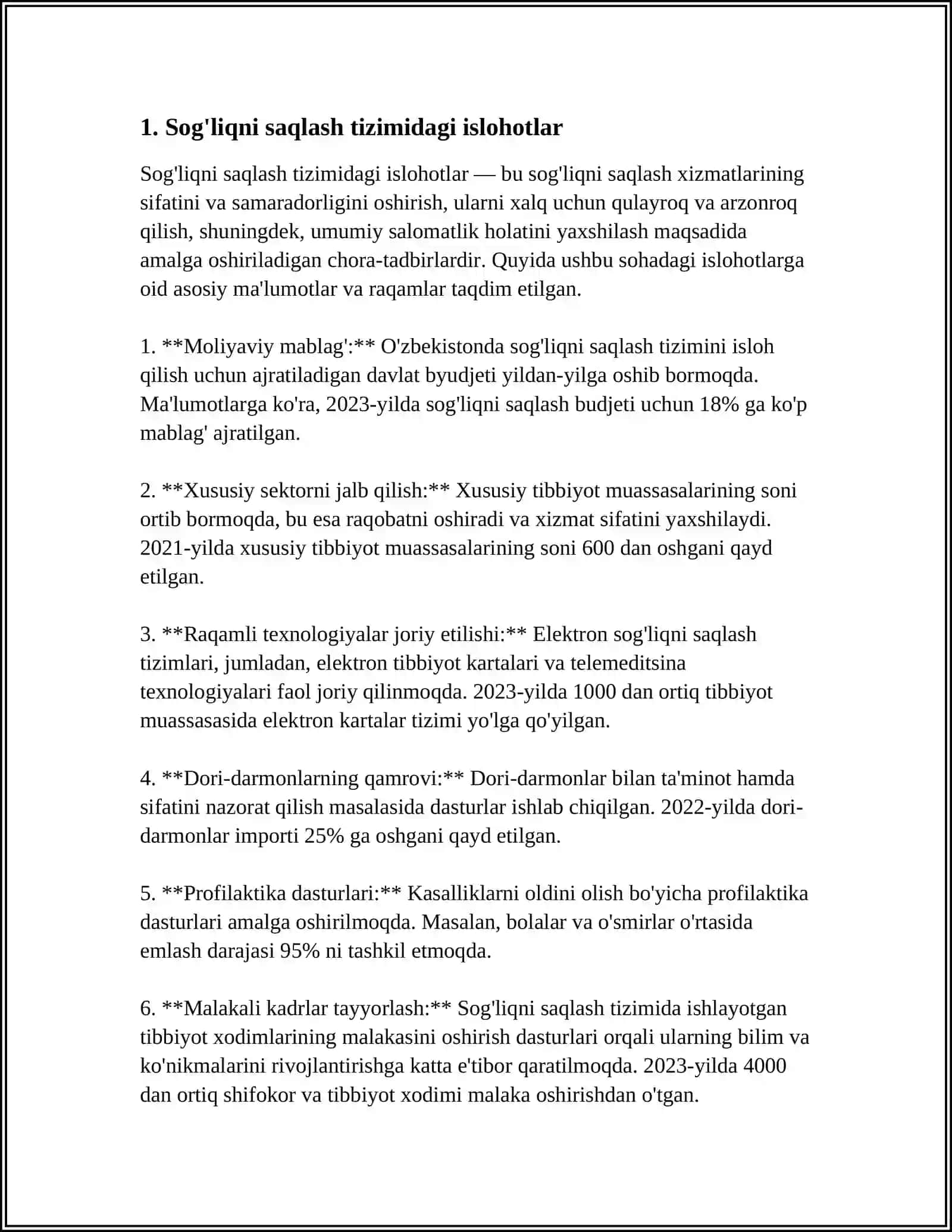 OʻZBEKISTONDA IJTIMOIY SOHADA AMALGA OSHIRILAYOTGAN ISLOHOTLAR 3