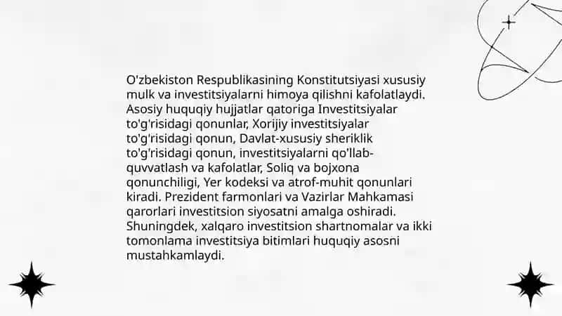O'zbekistonda invistitsiyon iqtisodiy siyosat 3