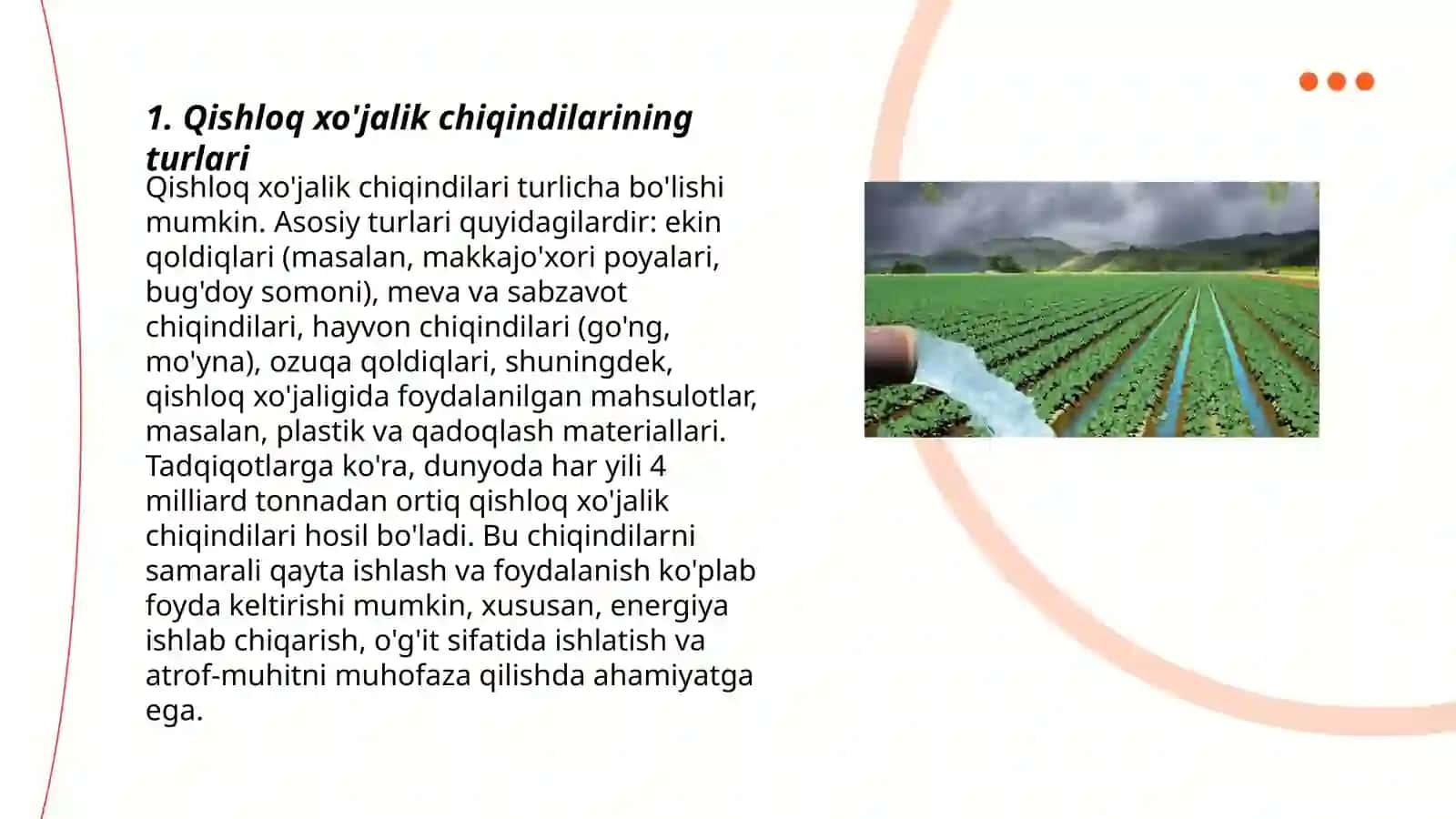 Qishloq xo'jaligi chiqindilari asosida biogaz olish 3