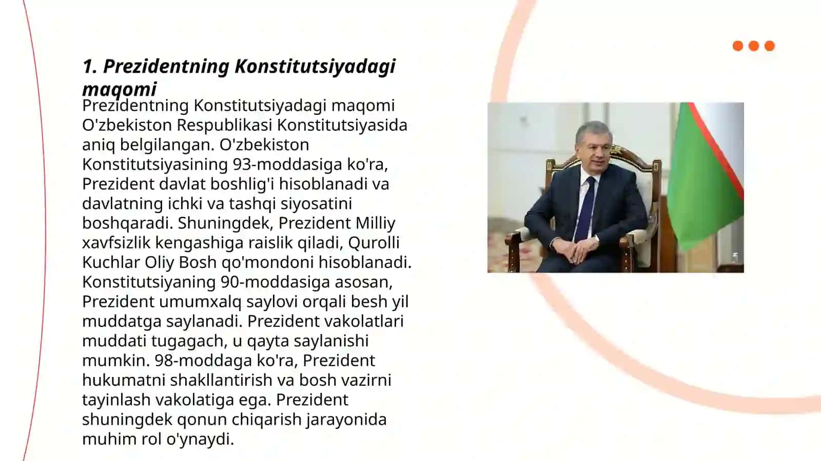 Prezidentning Konstitutsiyadagi maqomi 3