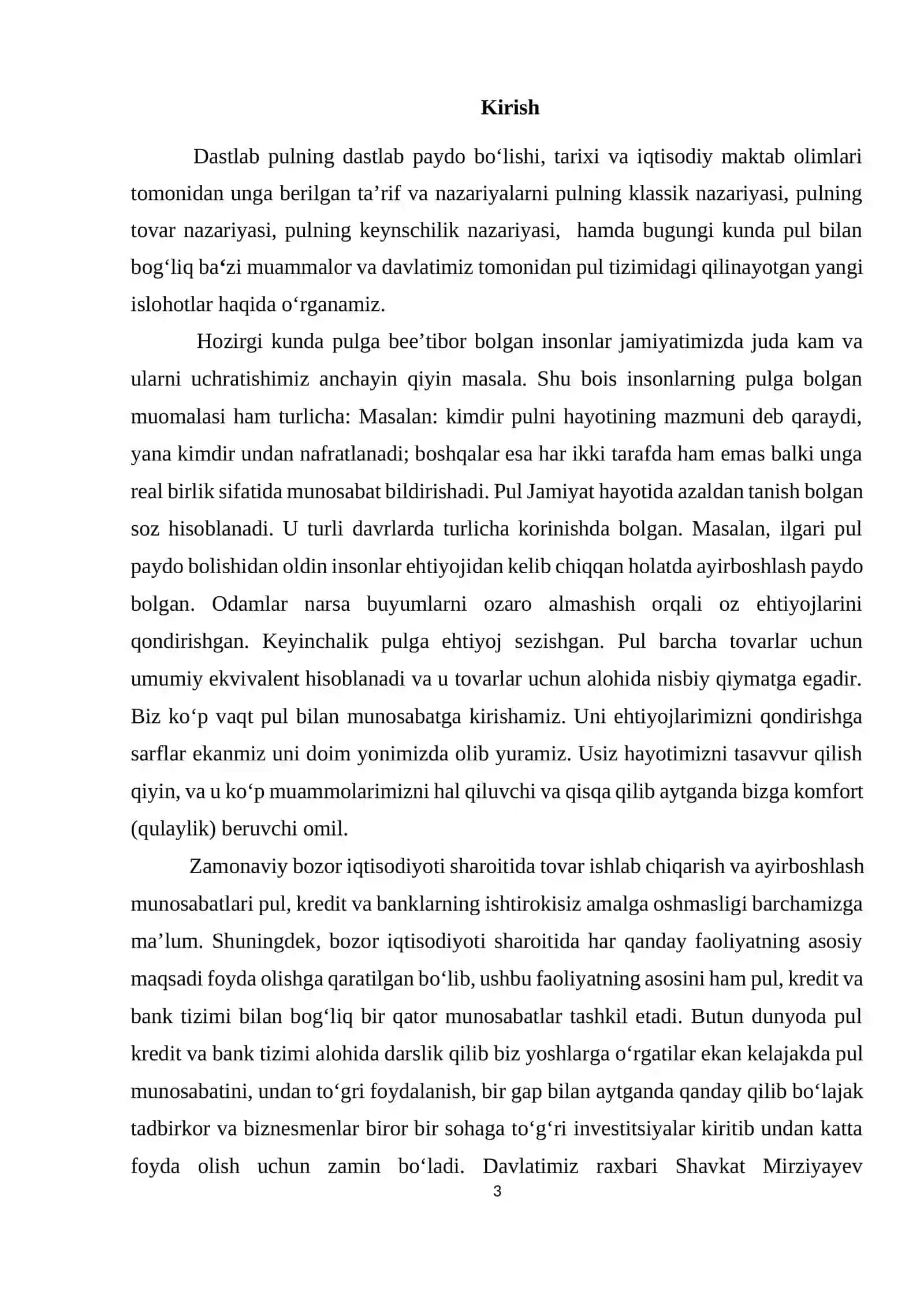 Pul muomilasi, kredit va banklar 3