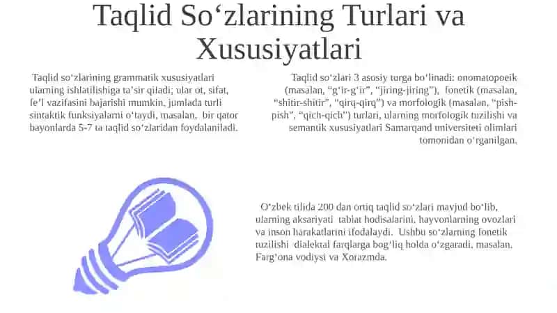 Taqlid Sózlar va Olmoshlar Haqidagi Nazariy Qarashlar Tahlili 3