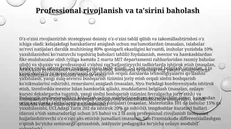 Pedagogik professionalizm va shaxsiy oʻz oʻzini rivojlantirish strategiyasi 3
