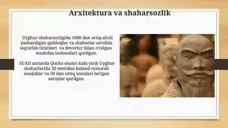 Uyghur tsivilizatsiyasining IX-XII asrlardagi uyg'onishi 3