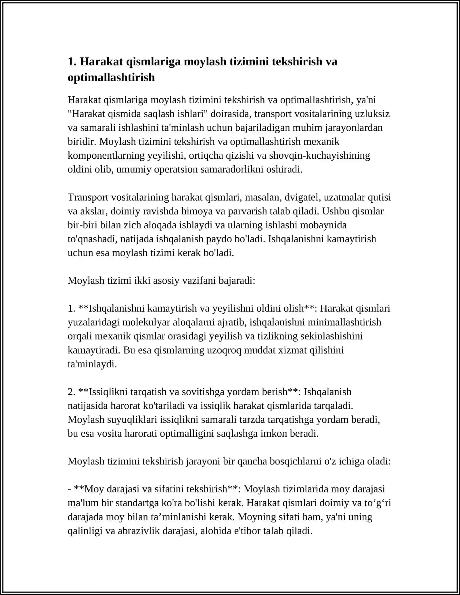 HARAKAT QISMIDA SAQLASH ISHLARI 3
