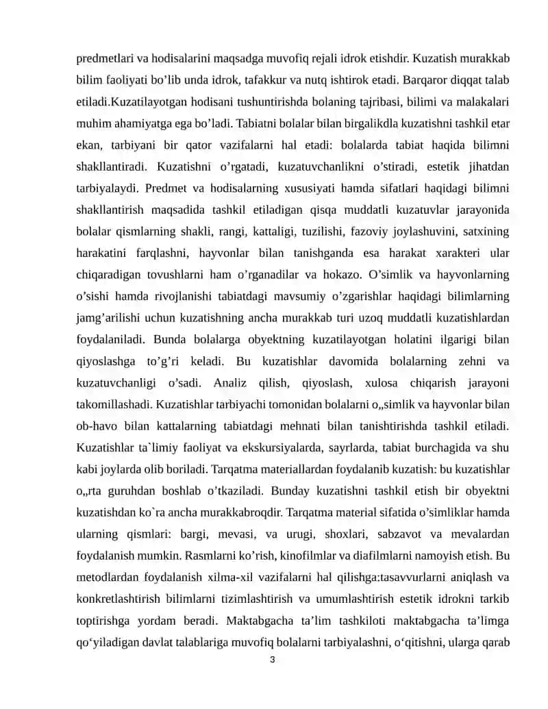 Maktabgacha ta’lim tashkilotida tabiat bilan tanishtirishning metod va usullari 3