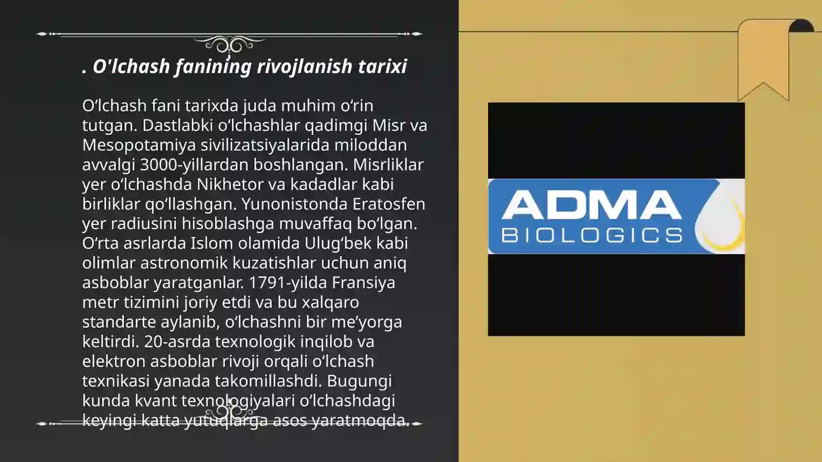 O'lchash fanining rivojlanish tarixi 3