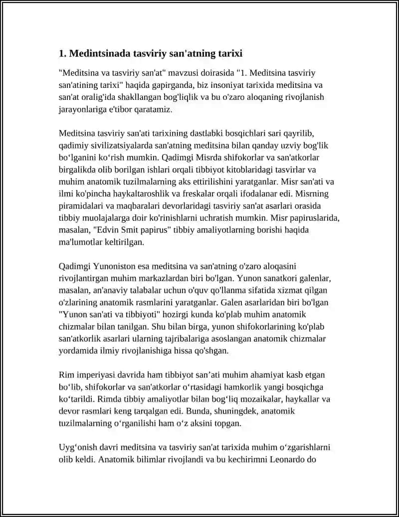 Medintsinada tasviriy san'atning tarixi 3