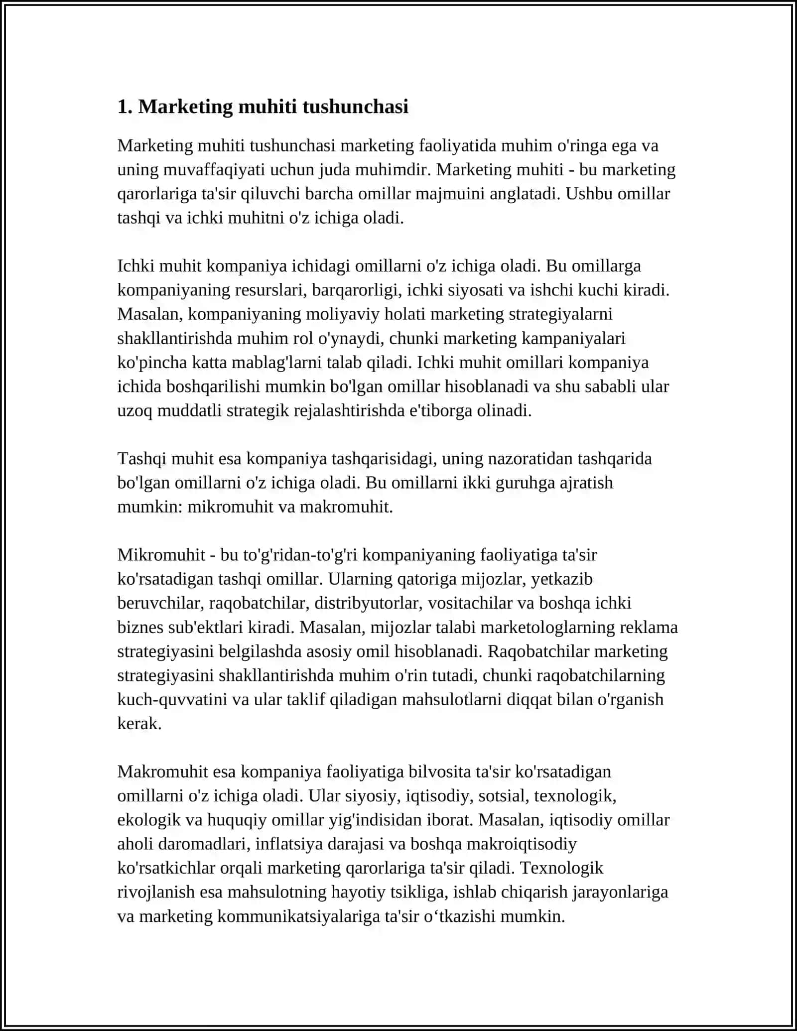 MARKETING MUHITI VA UNING KOMPONENTLARI 3