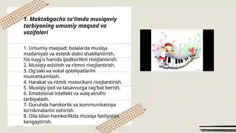 Maktabgacha ta'lim tashkilotida musiqaviy tarbiyaning maqsad va vazifalari 3