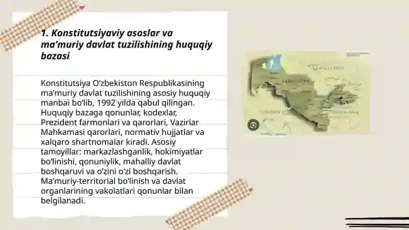 Konstitutsiyaviy asoslar va maʼmuriy davlat tuzilishi 3