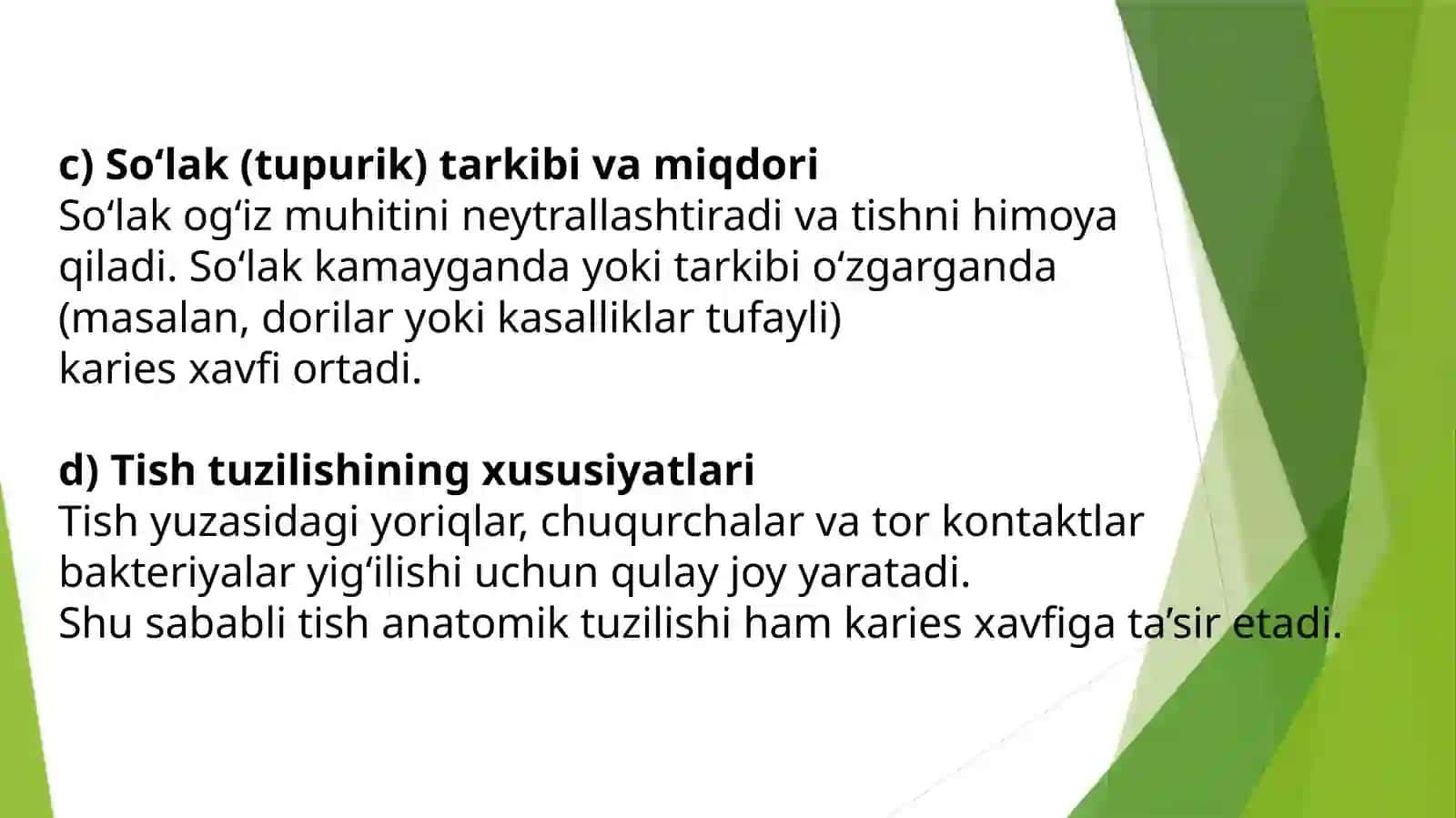 Karies kasalligi, uning kelib chiqishi va omillari 3