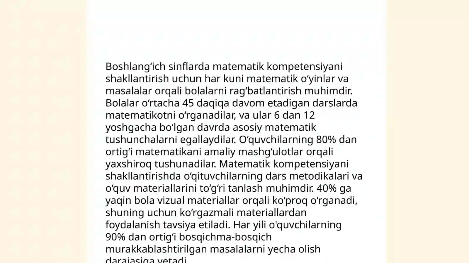Boshlangʻich sinflarda matematika oʻqitishda kompetensiyaviy yondashuv 3