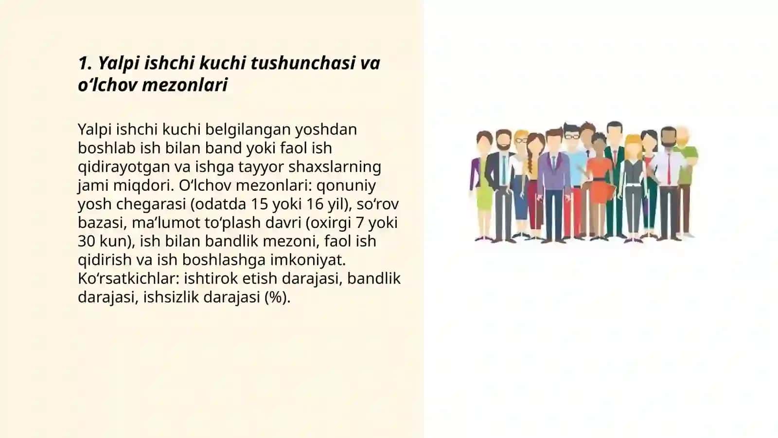Yalpi ishchi kuchi, uning bandligi va ishsizlik 3
