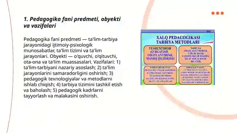 Pedagogika fani predmeti va ilmiy-tadqiqot metodlari 3