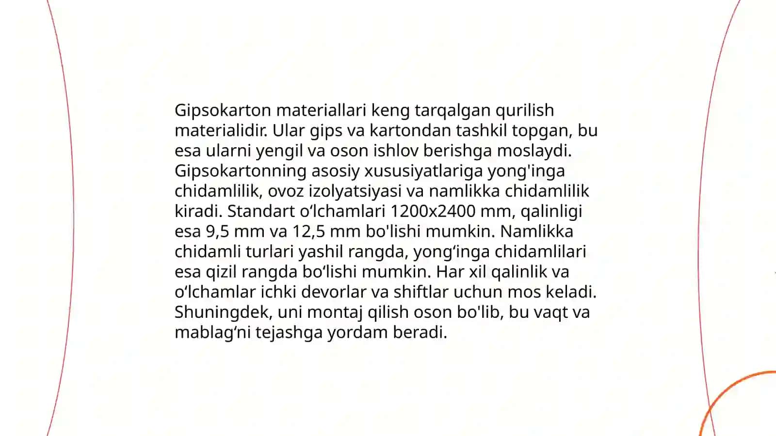Knauf oqish joyida gipsakarton iymek betli peregarotkalar paydo etish bilan tanishuv 3