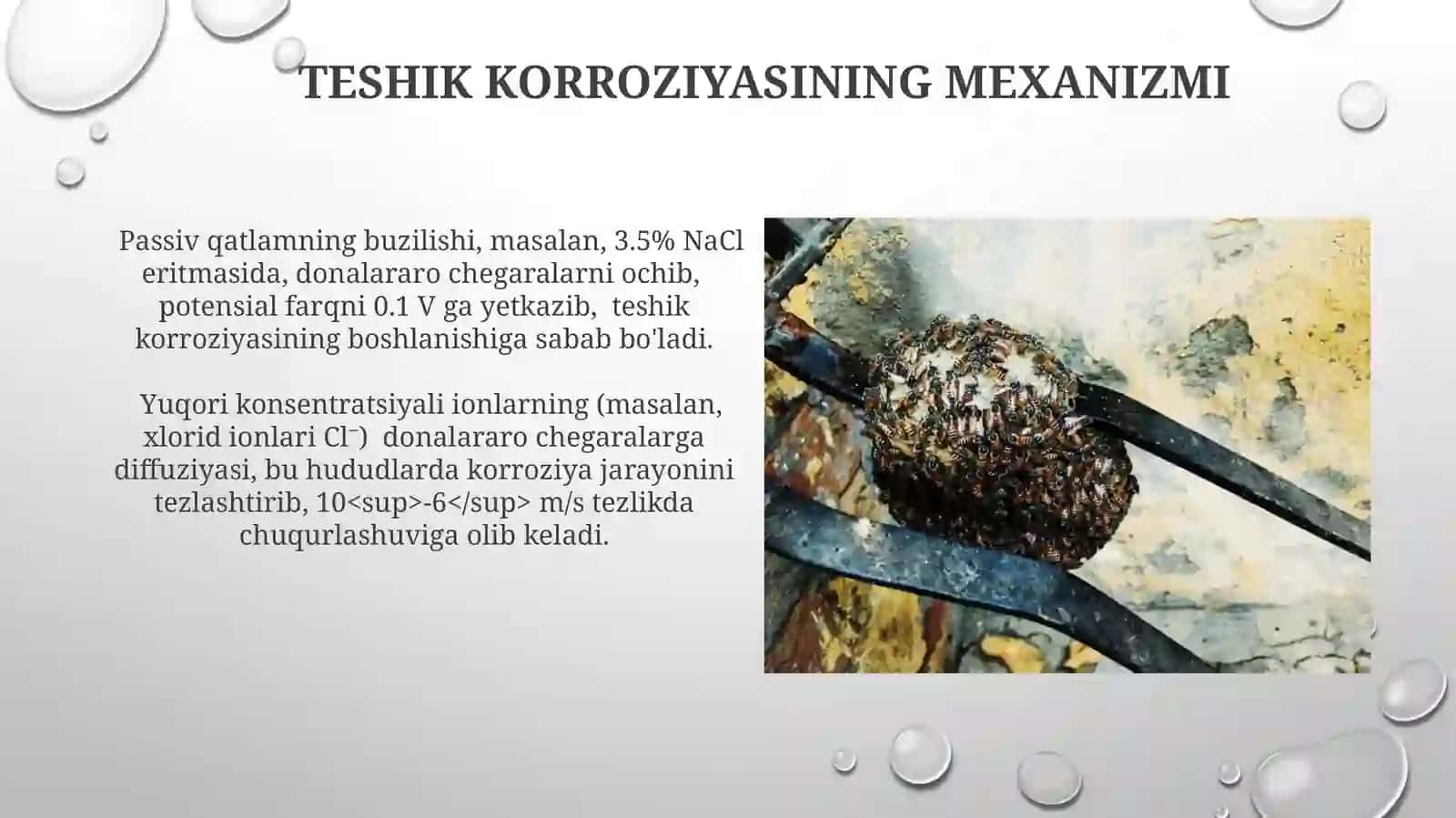 Donadoraro Korroziyasi va Teshik Korroziyasi 3