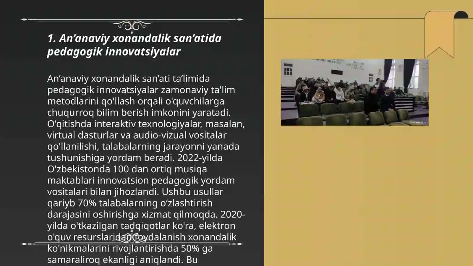 Vokal sanʼati anʼanaviy xonandalik yoʼnalishi 3-bosqich talabalarining pedagogik amaliyot hisobotlari 3