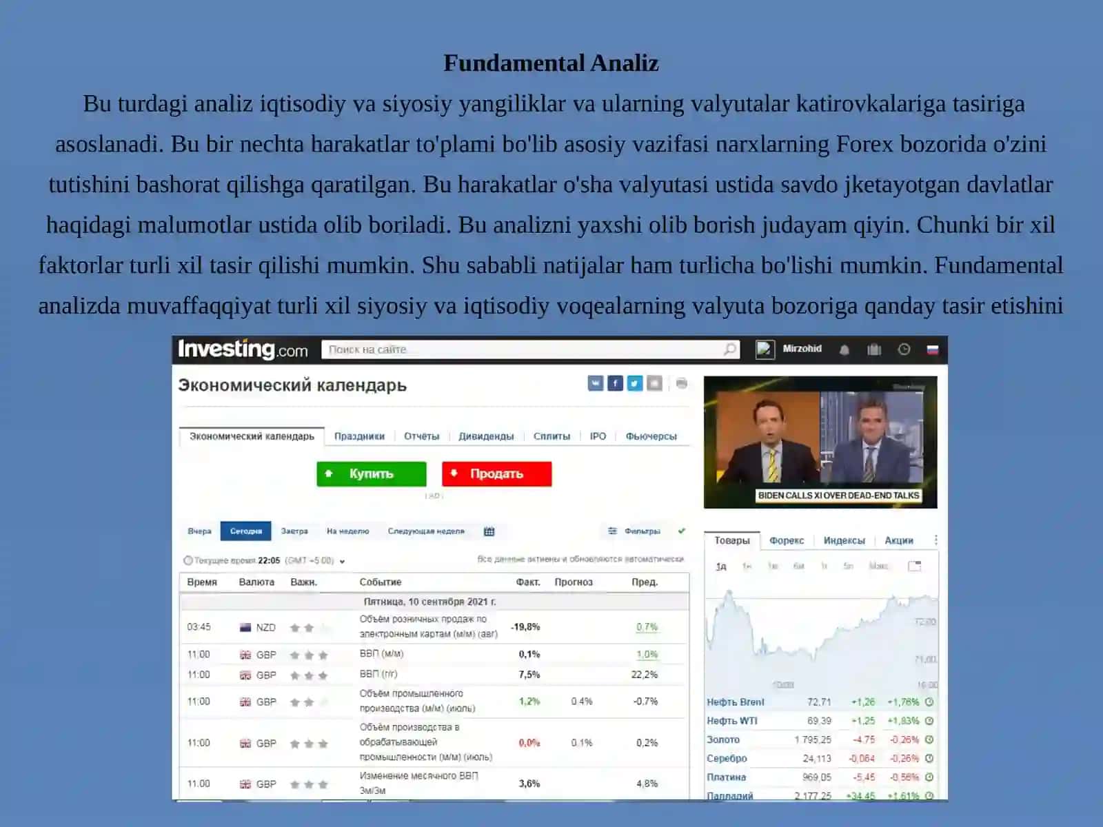 Forex bozorlarini analiz qilish. Moliya bozorlari dagi grafiklar bilan tanishuv 3