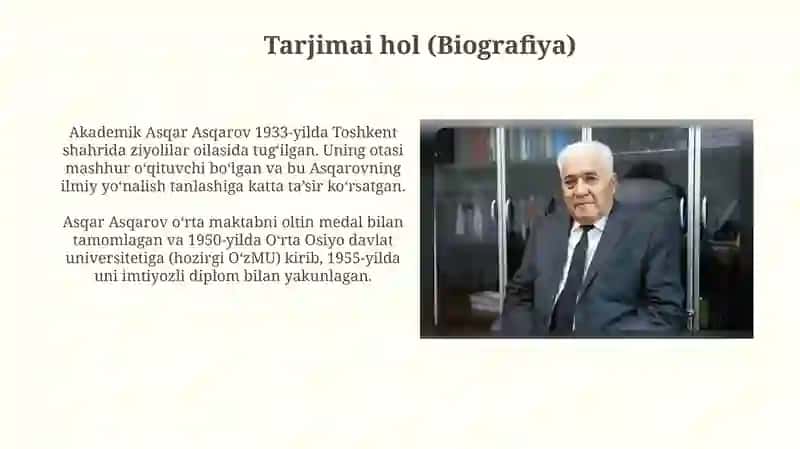 Akademik A.Asqarovning ilmiy faoliyati 3