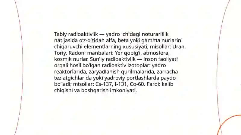 Sun'iy va tabiy radioaktivlik tushunchasi 3